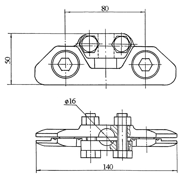 Размеры зажима ЗП-2