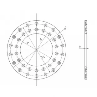 Накладки фрикционные А52.21.101 с отв. фото 1